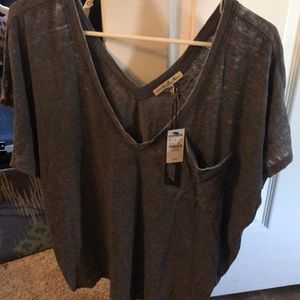 Express petite v neck